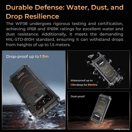 Телефон Oukitel WP38 6GB/256GB (черный)