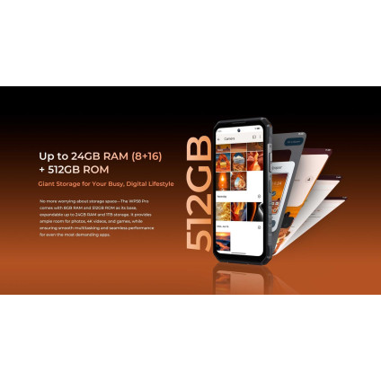 Телефон Oukitel WP58 Pro 8GB/512GB (черный)