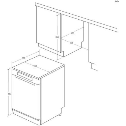 Отдельностоящая посудомоечная машина Haier I-Pro Shine Serie 5 XF 6B0M3PDA